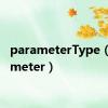 parameterType（parameter）