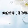 似的组词（仆的组词）