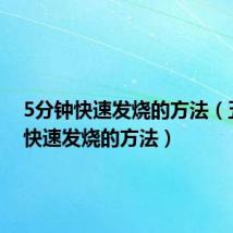 5分钟快速发烧的方法(五分钟快速发烧的方法)