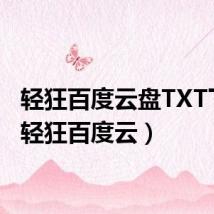轻狂百度云盘TXT下载(轻狂百度云)
