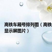高铁车厢号排列图(高铁车厢号显示屏图片)