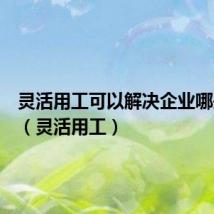灵活用工可以解决企业哪些问题(灵活用工)