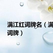 满江红词牌名（满江红词牌）
