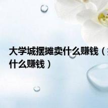 大学城摆摊卖什么赚钱(摆摊卖什么赚钱)