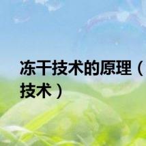 冻干技术的原理（冻干技术）
