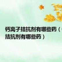 钙离孑拮抗剂有哪些药(钙离子拮抗剂有哪些药)