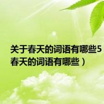 关于春天的词语有哪些5(关于春天的词语有哪些)