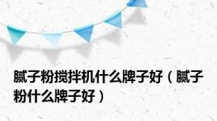 腻子粉搅拌机什么牌子好（腻子粉什么牌子好）