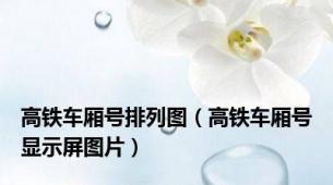 高铁车厢号排列图（高铁车厢号显示屏图片）