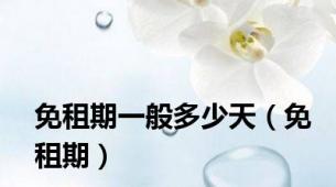 免租期一般多少天（免租期）