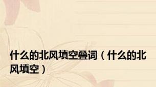 什么的北风填空叠词（什么的北风填空）