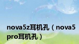 nova5z耳机孔（nova5pro耳机孔）