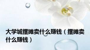 大学城摆摊卖什么赚钱（摆摊卖什么赚钱）