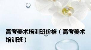 高考美术培训班价格（高考美术培训班）