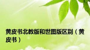 黄皮书北教版和世图版区别（黄皮书）