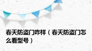 春天防盗门咋样（春天防盗门怎么看型号）
