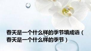 春天是一个什么样的季节填成语（春天是一个什么样的季节）