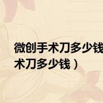 微创手术刀多少钱(手术刀多少钱)