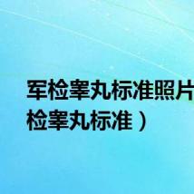 军检睾丸标准照片（军检睾丸标准）