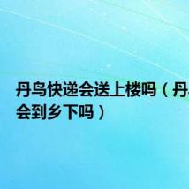 丹鸟快递会送上楼吗（丹鸟快递会到乡下吗）
