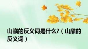 山巅的反义词是什么?（山巅的反义词）