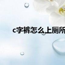 c字裤怎么上厕所