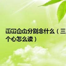 屲冚仚屳分别念什么(三点水一个心怎么读)