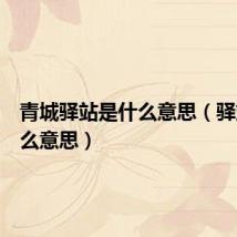 青城驿站是什么意思(驿站是什么意思)