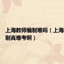 上海教师编制难吗(上海教师编制真难考啊)