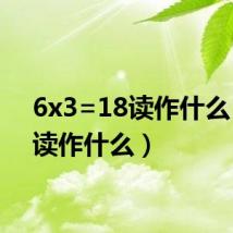 6x3=18读作什么(18读作什么)