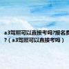a3驾照可以直接考吗?报名费多少钱?（a3驾照可以直接考吗）