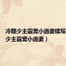冷酷少主霸宠小逃妻续写（冷酷少主霸宠小逃妻）
