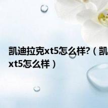 凯迪拉克xt5怎么样?(凯迪拉克xt5怎么样)