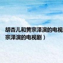 胡杏儿和黄宗泽演的电视剧(黄宗泽演的电视剧)