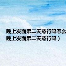 晚上发面第二天蒸行吗怎么发面(晚上发面第二天蒸行吗)