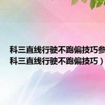 科三直线行驶不跑偏技巧参照物（科三直线行驶不跑偏技巧）