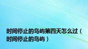 时间停止的岛屿第四天怎么过（时间停止的岛屿）