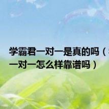 学霸君一对一是真的吗（学霸君一对一怎么样靠谱吗）
