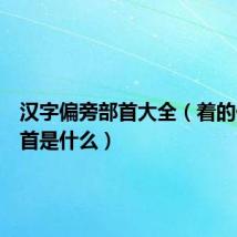 汉字偏旁部首大全（着的偏旁部首是什么）