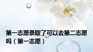 第一志愿录取了可以去第二志愿吗（第一志愿）