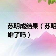 苏明成结果（苏明成复婚了吗）