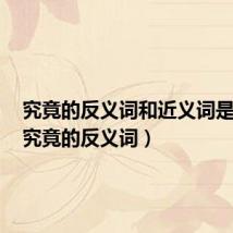 究竟的反义词和近义词是什么（究竟的反义词）