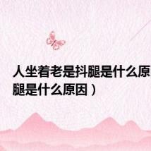 人坐着老是抖腿是什么原因（抖腿是什么原因）