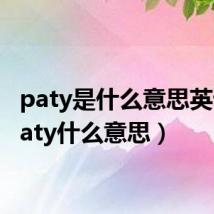 paty是什么意思英语（paty什么意思）