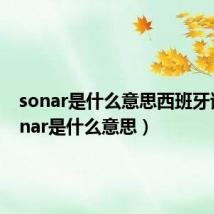 sonar是什么意思西班牙语（sonar是什么意思）