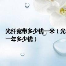 光纤宽带多少钱一米（光纤宽带一年多少钱）