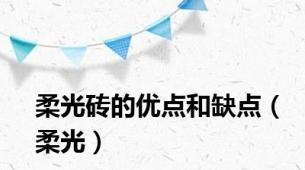 柔光砖的优点和缺点（柔光）