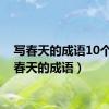 写春天的成语10个（写春天的成语）