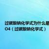 过碳酸钠化学式为什么是Na2CO4（过碳酸钠化学式）