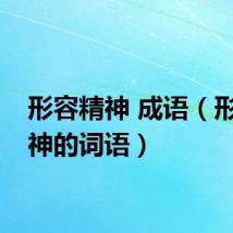 形容精神 成语（形容精神的词语）